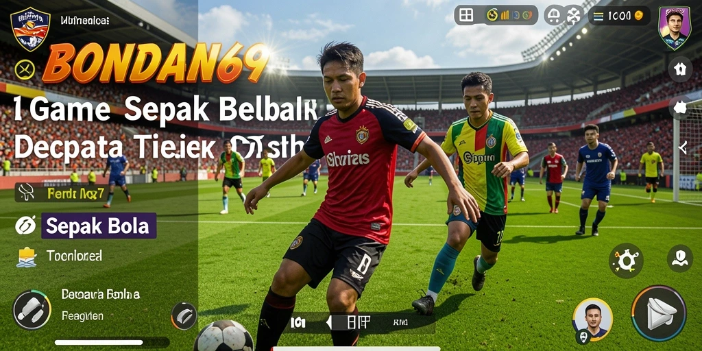 Antarmuka BONDAN69 menampilkan grafis permainan sepak bola yang menakjubkan.