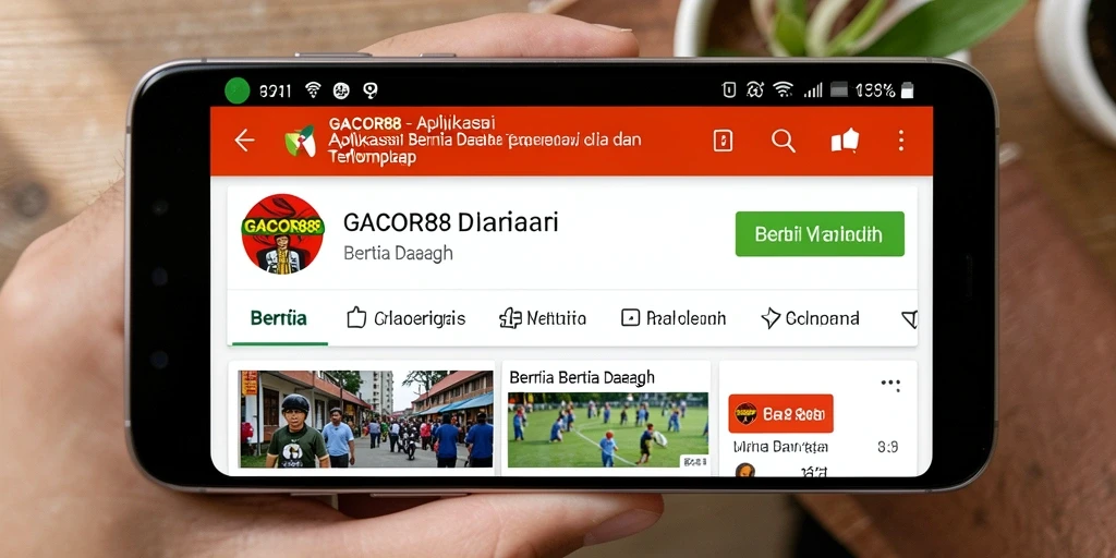 Tampilan antarmuka GACOR88 dengan berita daerah yang informatif.
