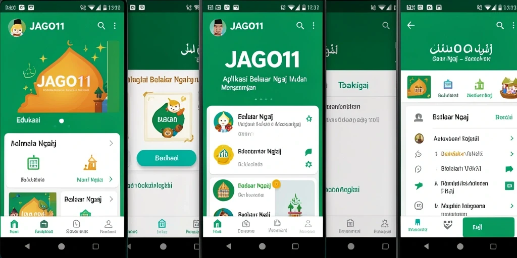 Tampilan antarmuka JAGO11 yang menarik saat belajar ngaji.