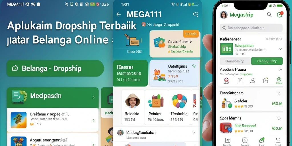 Antarmuka MEGA111 yang sederhana dan intuitif untuk dropship.