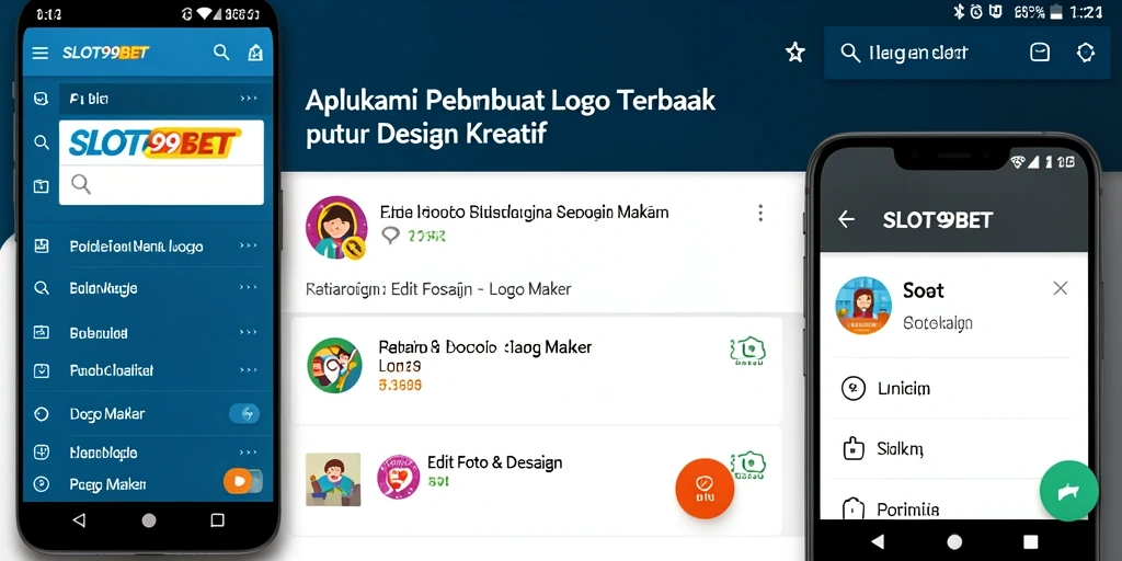Tampilan antarmuka SLOT99BET yang intuitif dan modern untuk desain logo.