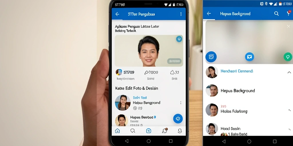 Tampilan antarmuka ST789 yang sederhana dan mudah dipahami untuk penghapusan latar belakang.