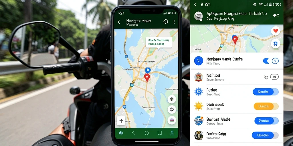 Antarmuka V21 yang mudah digunakan untuk navigasi motor.