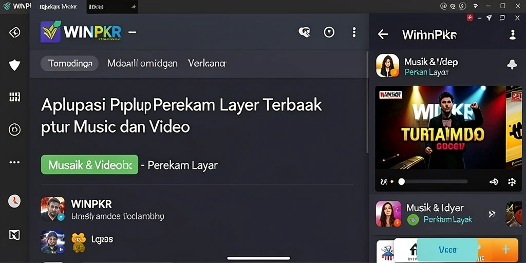 Tampilan antarmuka WINPKR yang intuitif saat merekam layar.